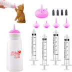 Xuanda professional pet nursing kit with yellow medium silicone nipple and medical grade syringe
