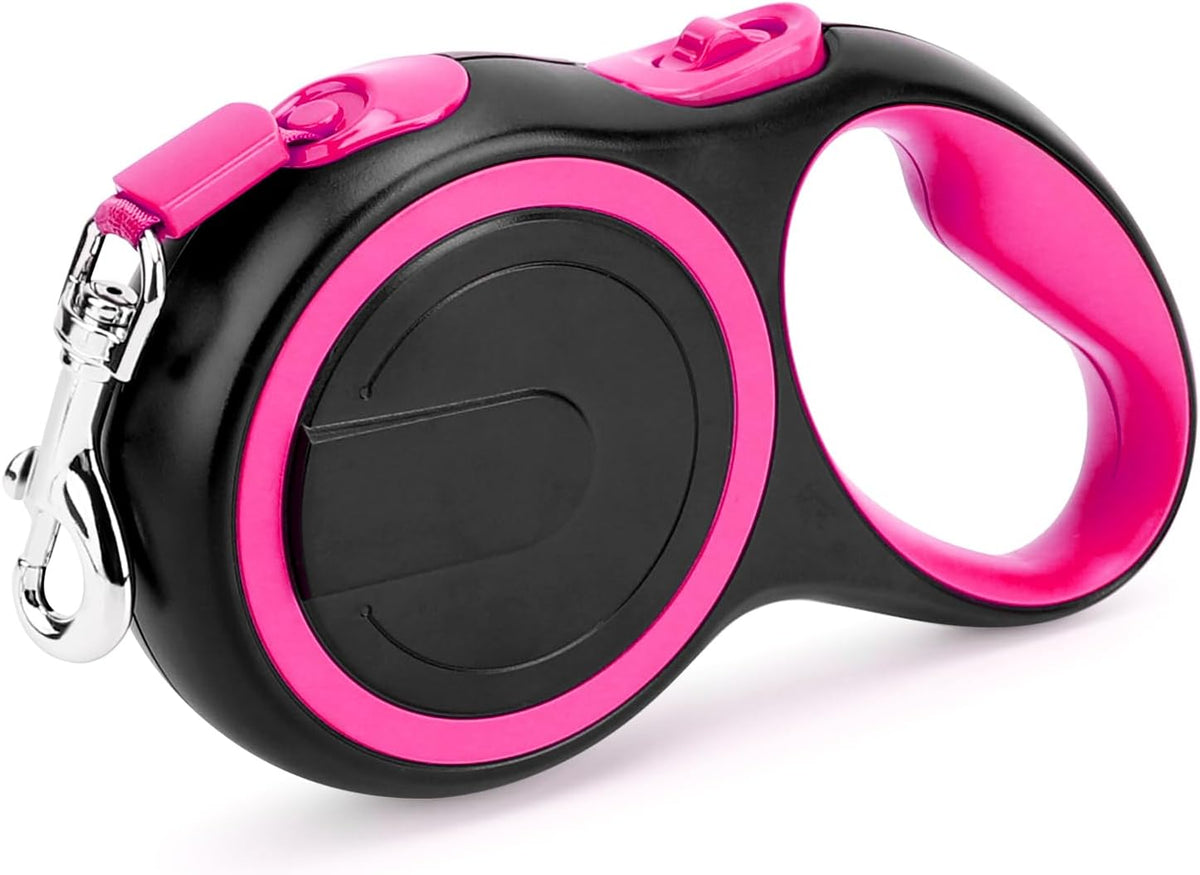 Segarty 26ft Dog Leash Retractable, 8m Dog Leads Long for Medium Large Breed Pets 44-110Lbs, No Tangle Nylon Tape and 1 Button Break & Lock Heavy Duty Leash for Training Running, Pink - Image 11