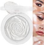 Evpct pearl white silver face highlighter makeup front view compact case