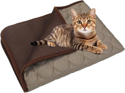 Kittra Cooling Mat for Cats, Kittra Cooling Mat for Cats Dogs, Cool and Bed for Cats, Easy Clean Summer (Blue, XS: 15.7 * 11.8in) - Image 9
