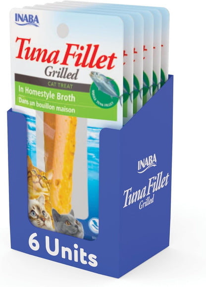 INABA Premium Grilled Tuna Fillet Cat Treats with Vitamin E and Green Tea Extract, 0.52 Ounces Each, Pack of 10, Variety Box - Image 9