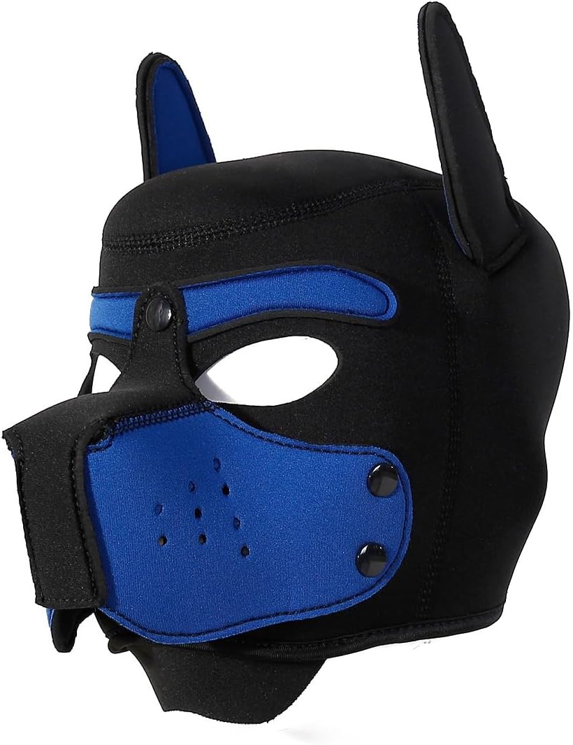 Premium neoprene style puppy mask with detachable muzzle design