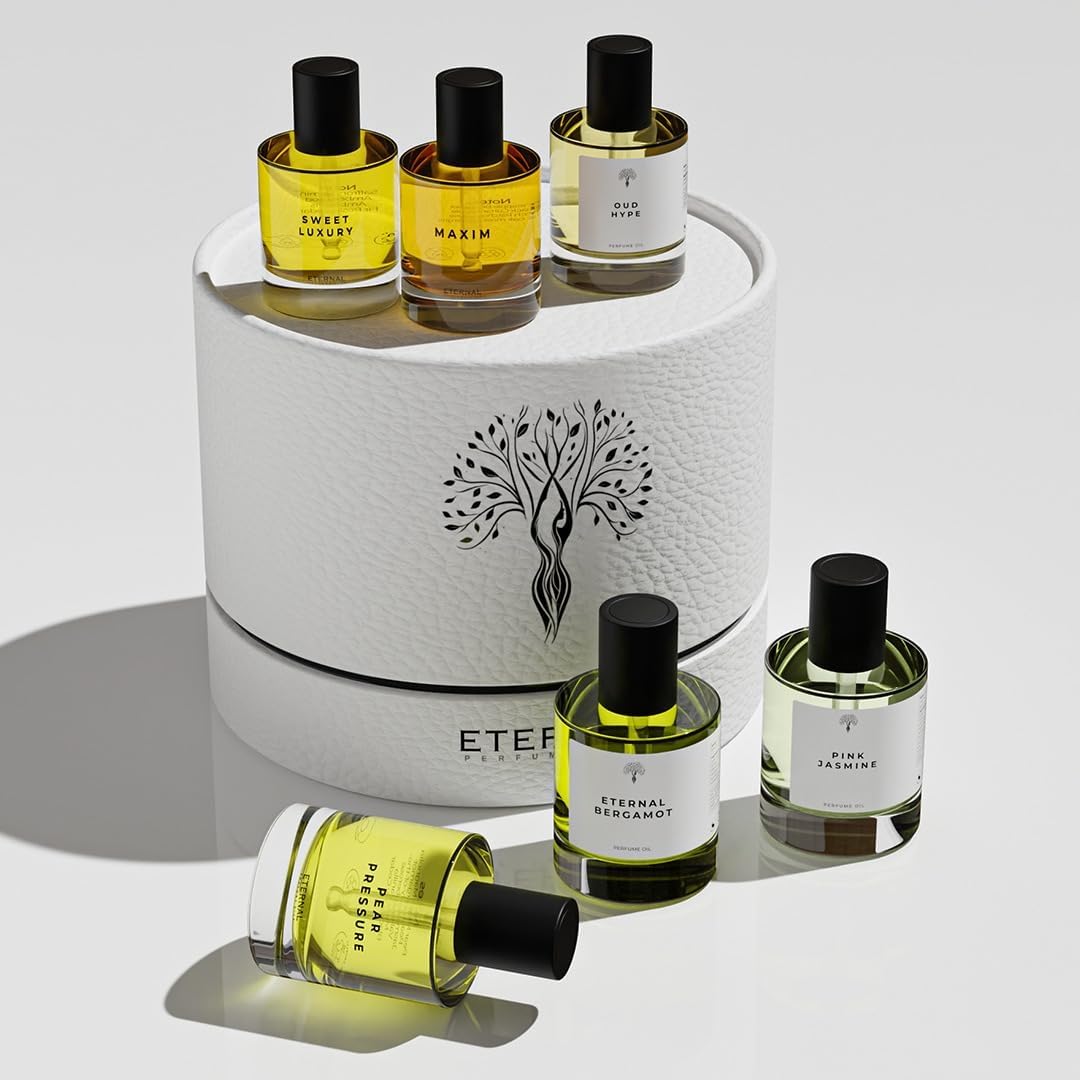 Eternal Perfume Oils 6 Piece Exquisite Scents Gift Set front view