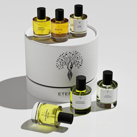 Eternal Perfume Oils 6 Piece Exquisite Scents Gift Set front view