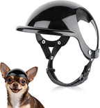 Small Dog Helmet with Ear Holes - Adjustable, Lightweight, Hard Black Pet Helmet for Outdoor Activities/Motorcycle/Bike - Image 9