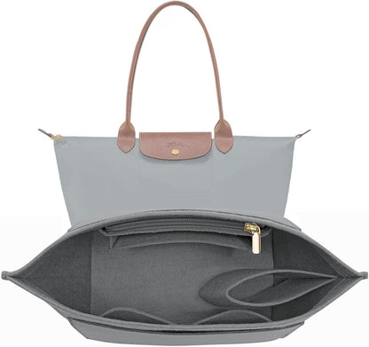 LOUKAYCCI Felt Purse Organizer Insert for Longchamp Le Pliage L Handbag Insert (Large, Black) - Image 15
