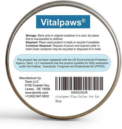 Natural plant-based flea collar for cats on display