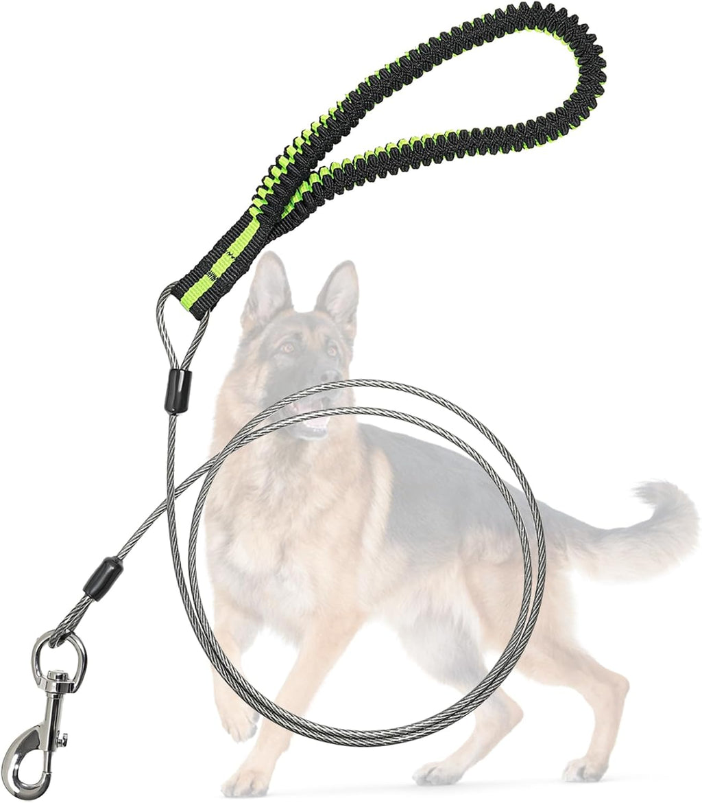 Heavy Duty Dog Leash, Chew Proof Metal Leash for Large Dogs (Up to 250lbs), WireRope Dog Leashes with Soft Silicone Grip (Black, 5 FT) - Image 11