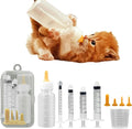 Snorbirell pet feeding syringe front view showing four different syringe sizes and silicone nipples.