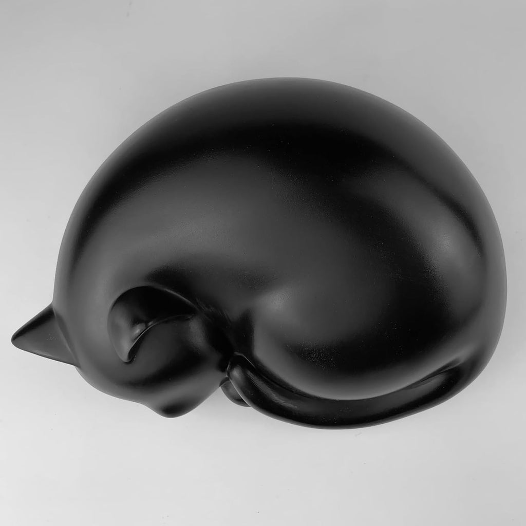 Sleeping Cat Memorial Urn,Resin Cremation Keepsake (White) - Image 9