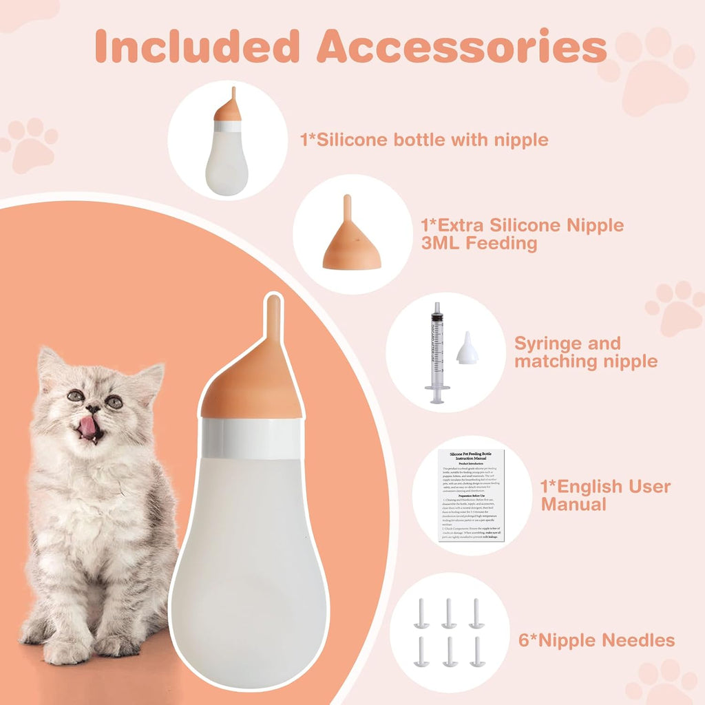 Elevonix puppy and kitten feeding kit arranged neatly on a clean surface highlighting USA imported quality