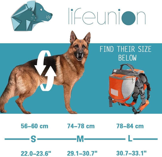 Lifeunion pet trail rucksack side pocket view showcasing storage capacity for water bottle