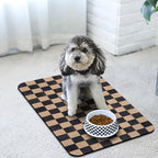 Zoeeya waterproof pet mat being hand scrubbed with soap for cleaning