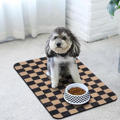 Zoeeya waterproof pet mat being hand scrubbed with soap for cleaning