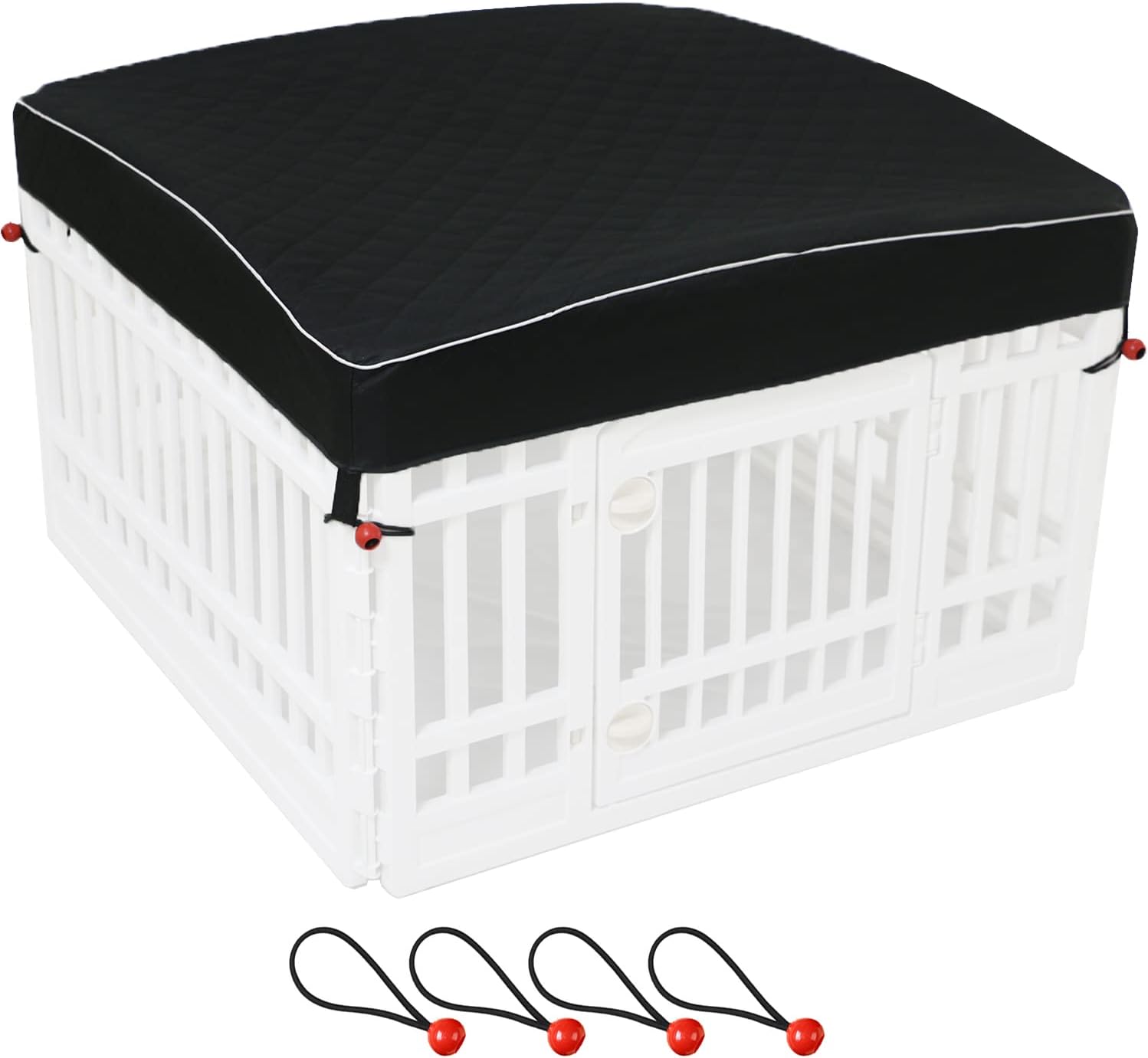 Laozz dog playpen pad installed in a 4-panel square pen