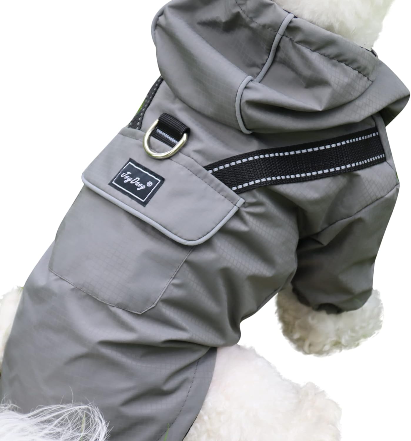 JoyDaog Premium Dog Raincoat with Hood for Extra Small Dogs,Outdoor Sports Waterproof Dog Rain Jacket,Puppy Raincoat with Pockets,Blue XS - Image 12