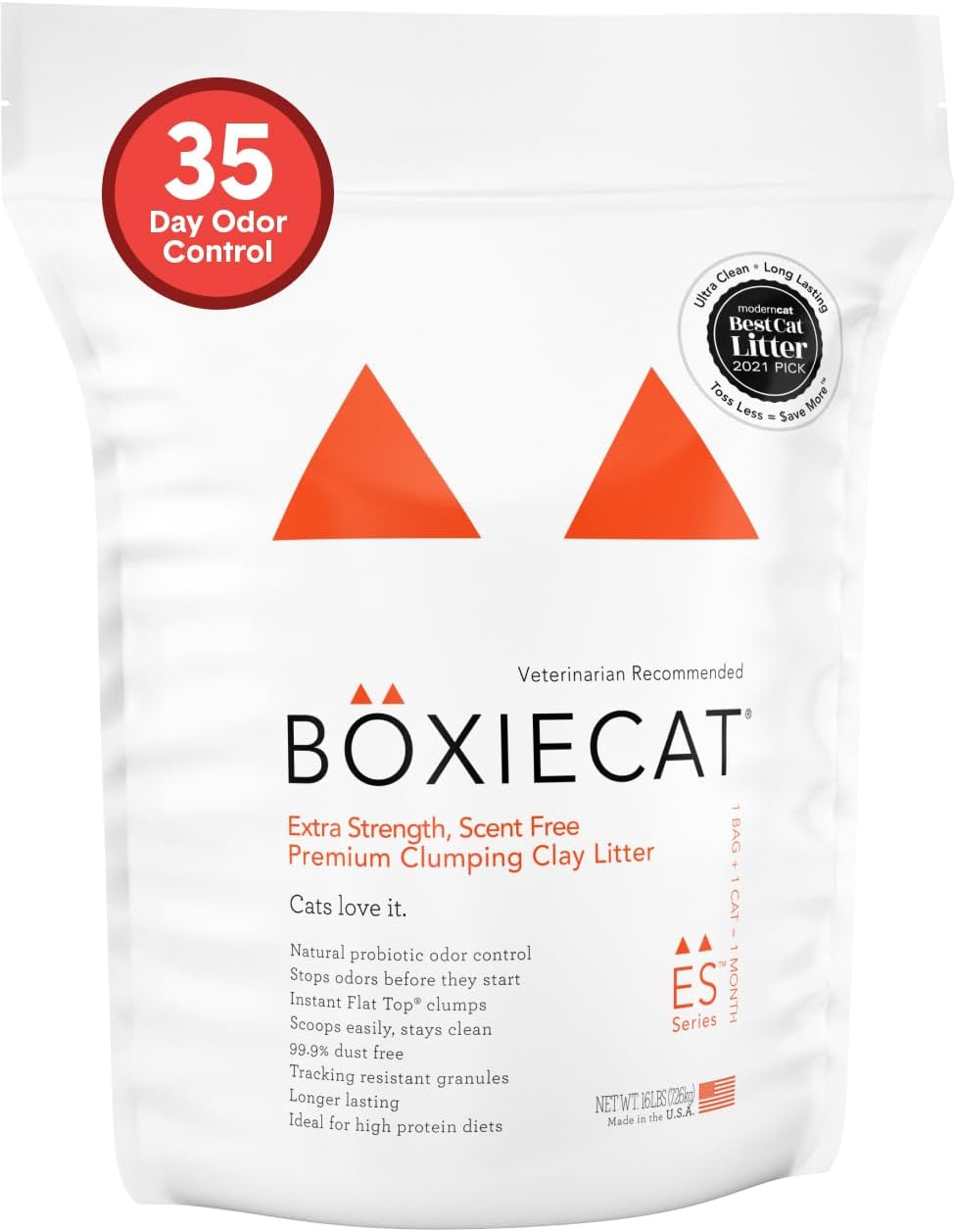 Boxie Unscented 30 Day Odor Control Clumping Clay Cat & Kitty Litter 16 lb, 99.9% Dust-Free, Hard Flat Top Clumps, No Fragrances No Fillers, Long-Lasting, Easy to Scoop - Image 9
