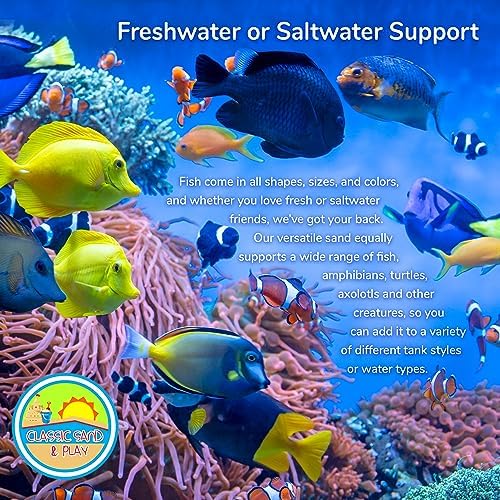Natural sand substrate for freshwater tank with live plants