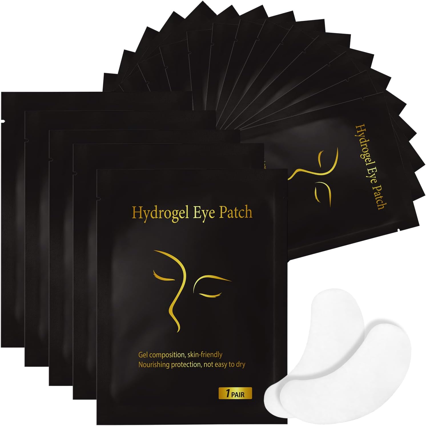 Vaincre 120 Pairs Hydrogel Under Eye Patches front view packaging for professional lash extensions.
