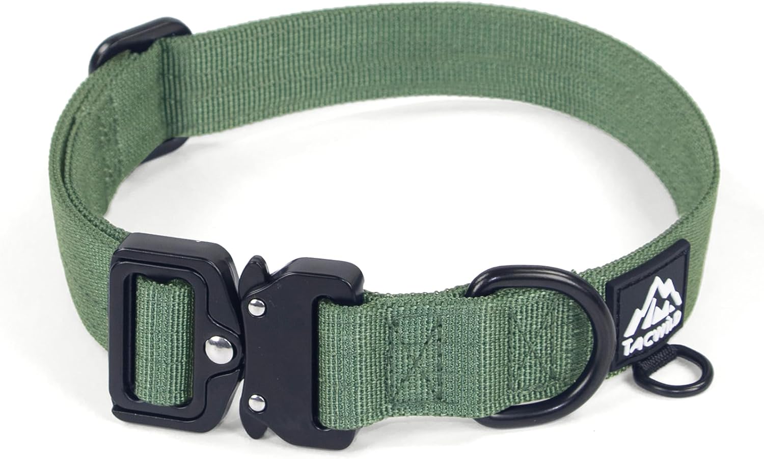 Dog Collar for Large Dogs - Adjustable, Chew Proof Nylon Collar with Metal Quick Release Buckle and D-Ring for Dog Tags (Dark Green, L) - Image 15