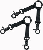 Premium double clip dog leash for two small dogs highlighting the anti-tangle design features.