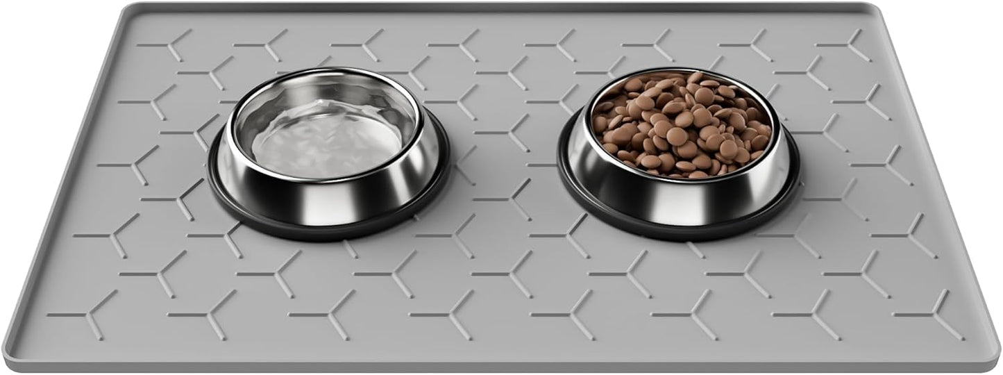 Pieviev dog cat food bowl mat front view