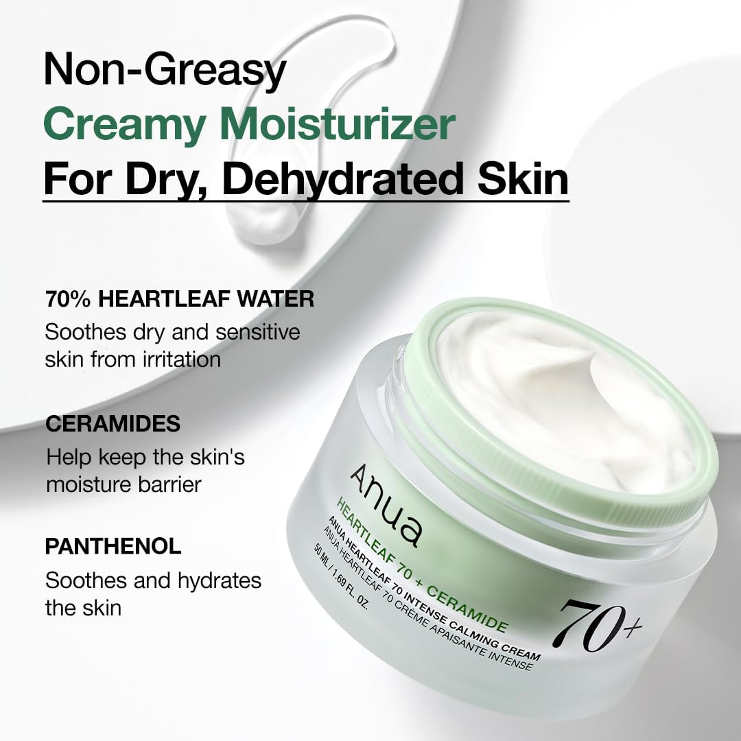 Anua Heartleaf 70 Intense Calming Cream with Ceramide, 1.69 fl.oz - Image 4