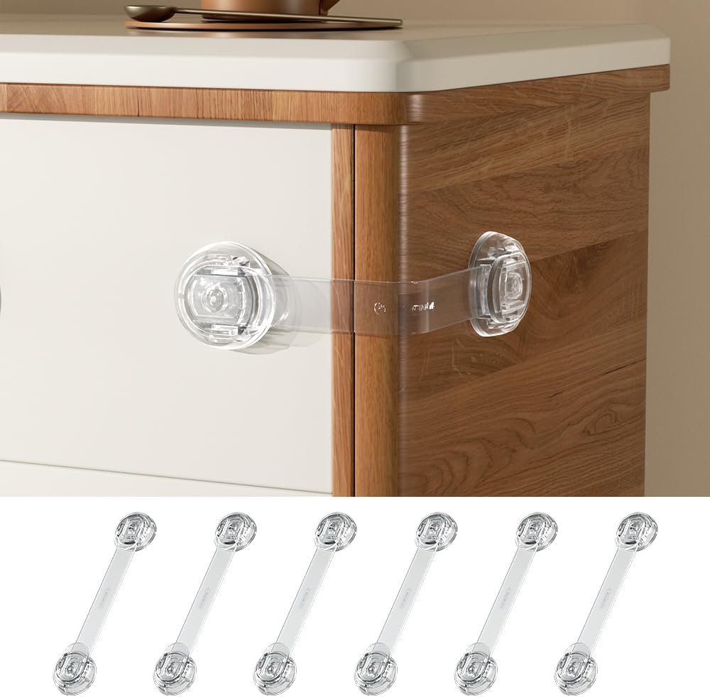 Duosi Eudemon child proof multi purpose safety lock front view on cabinet drawer