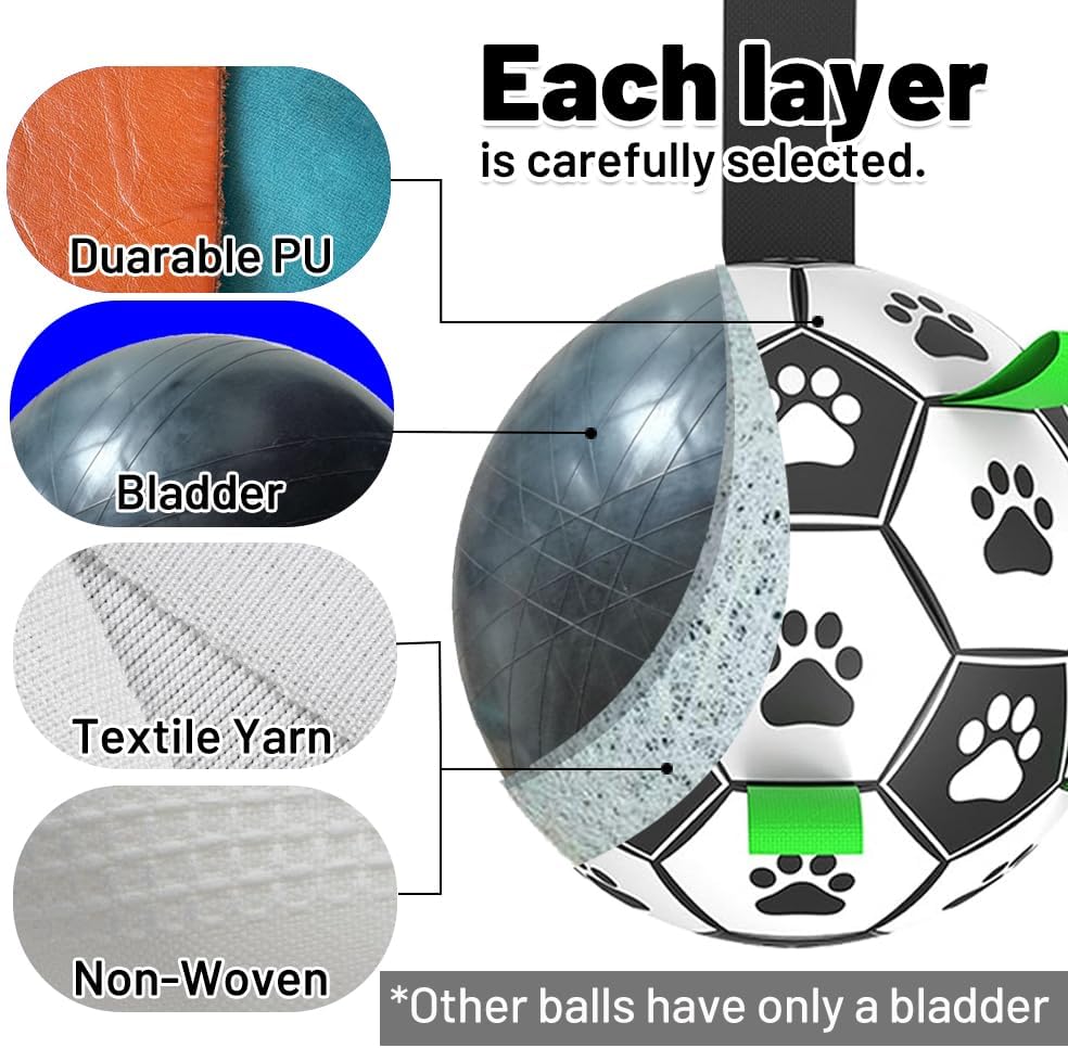 Amasiver interactive dog toy ball for tug of war
