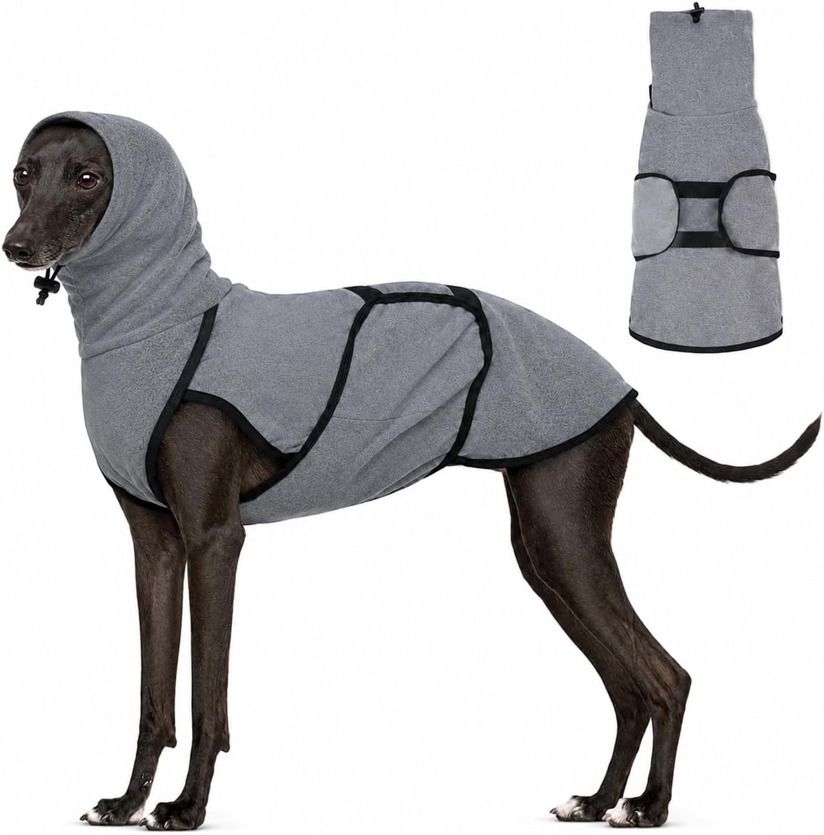 Adnikia dog thunder jacket full body view illustrating the deep-pressure distribution across the torso.
