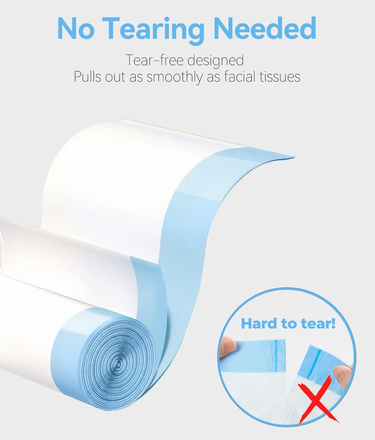 Thickened self cleaning robot litter box liners tear resistance close up