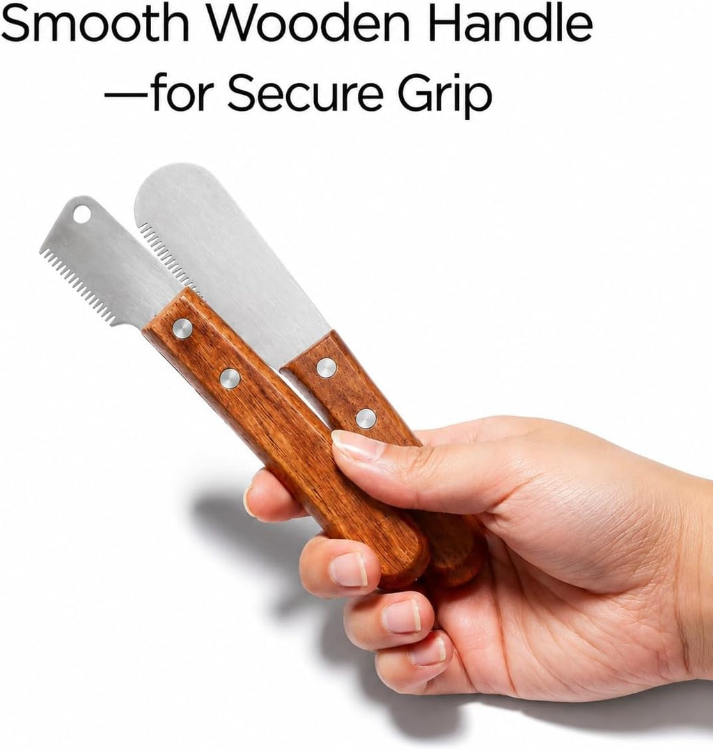FAQQI double coated breed shedding comb set layout