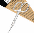 LePinko Cuticle Scissors front view showing premium stainless steel body and professional design.