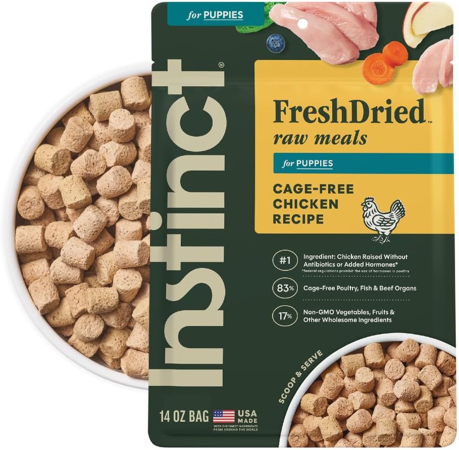 Instinct Puppy Freeze-Dried Meals cage-free chicken front view