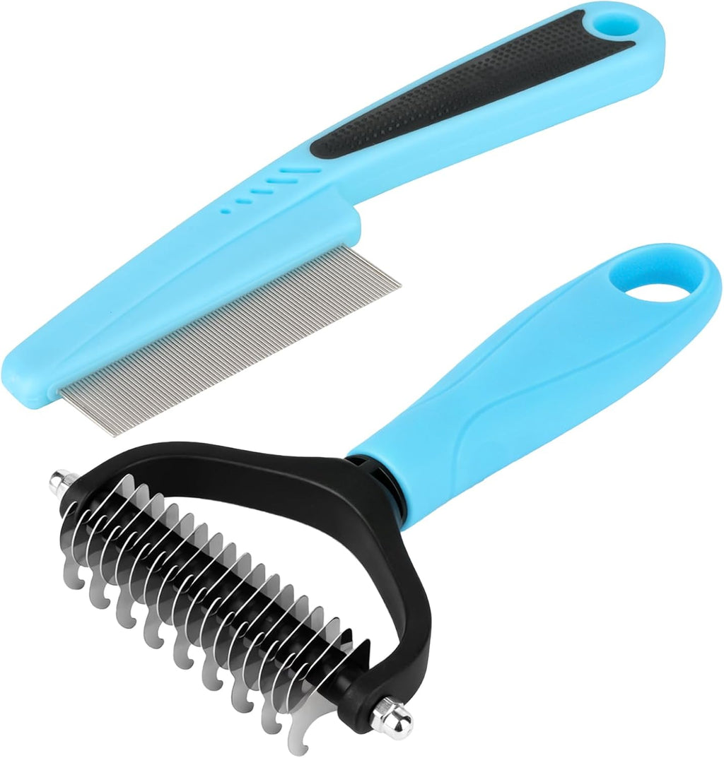 Lshun pet grooming combo and flea comb set front view