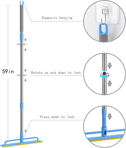 Three section assembly view of carpet hair remover