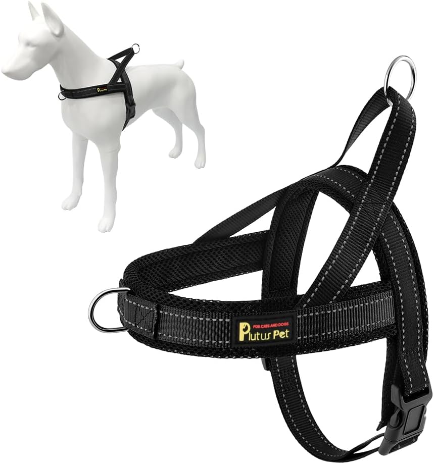 Plutus Pet No Pull Dog Harness with Breathable Mesh Padded, Adjustable Reflective Escape Proof Dog Harness, Quick Fit Dog Vest Harness for Small Medium Large Dogs(M, Beige) - Image 11