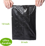Tear-resistant rolls of unscented cat litter and dog waste bags close up view.