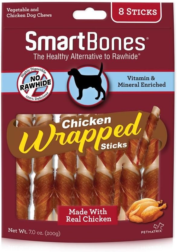 SmartBones Chicken-Wrapped Sticks, Treat Your Dog to a Rawhide-Free Chew Made with Real Chicken and Peanut Butter, 7 Ounce (Pack of 2) - Image 9