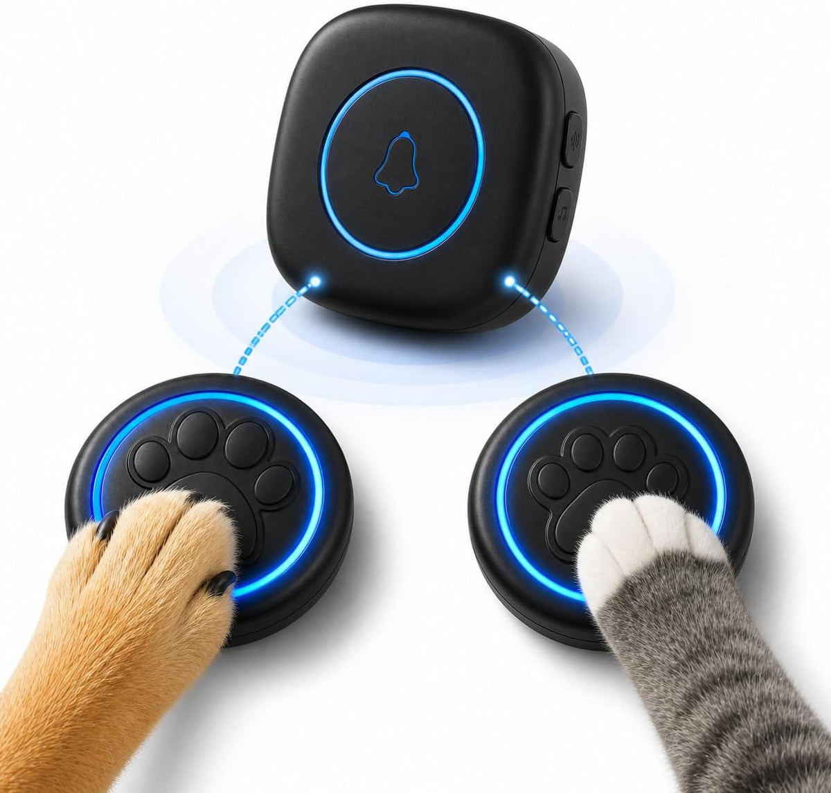 Soft Ring Blk Dog Bells to Go Outside - Wireless Dog Door Bell with 1000ft Range, 60 Melodies, LED, Waterproof Potty Training Bell for Dogs - Dog Door Bells for Potty Training(1 Bell & 1 Receiver) - Image 10