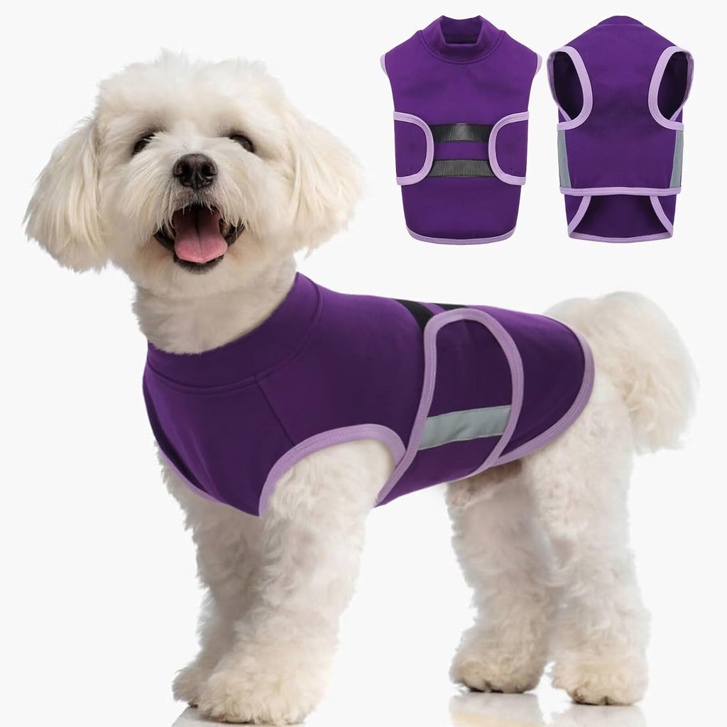 MIGOHI Dog Anxiety Relief Coat,Comfort Anxiety Vest for Dogs,Adjustable Anxiety Calming Wrap for Fireworks,Thunderstorms,Travel, Separation, Dog Anxiety Jacket for Small Dogs,S,NavyBlue - Image 10