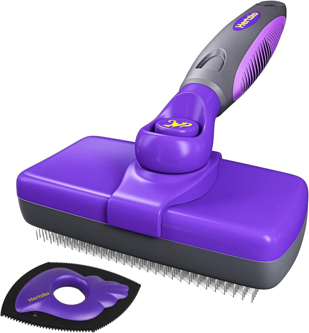 Hertzko Dog Brush for Shedding - Self Cleaning Slicker Brush for Dogs and Cats - Gently Removes Loose Hair, Tangles, and Dirt - Grooming Comb Suitable for Long or Short Coats - Aqua - Image 10