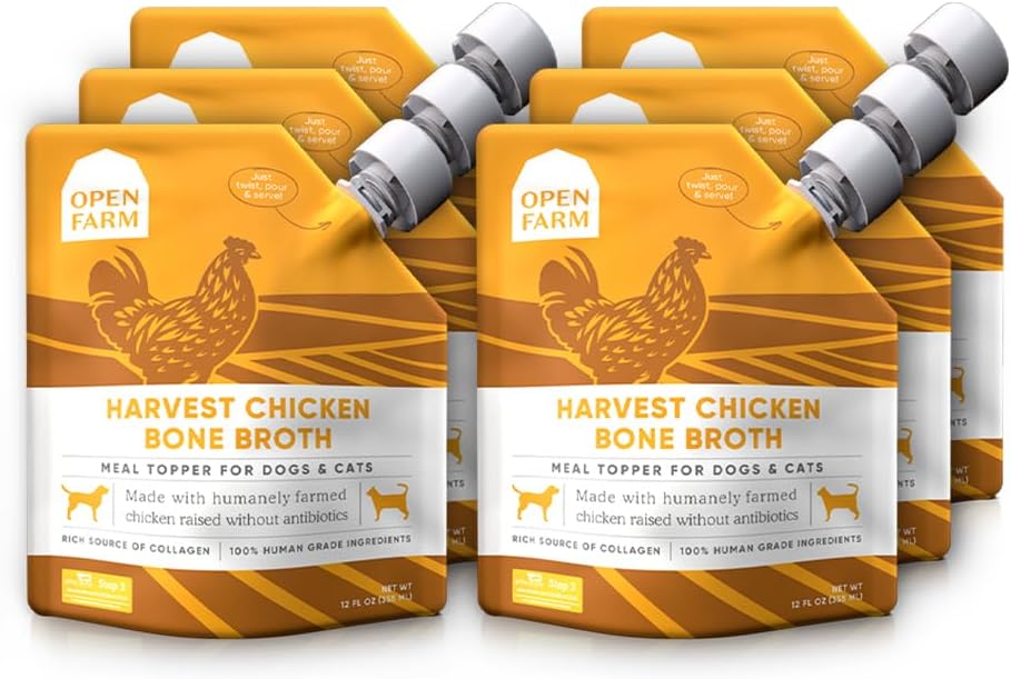 Open Farm traceable pet superfood topper packaging showing premium ingredients list