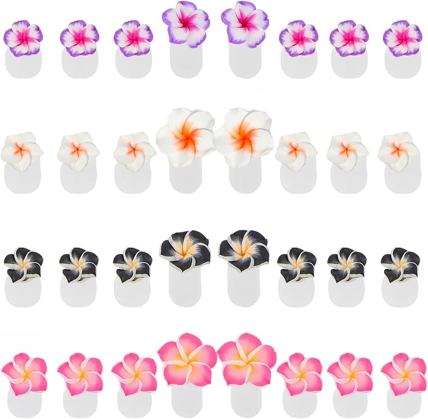 Minkissy 32 Pieces Silicone Flower Toe Separators front view