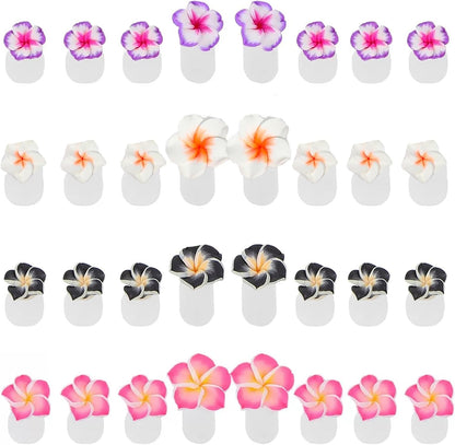 Minkissy 32 Pieces Silicone Flower Toe Separators front view