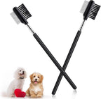 Cobee double head metal grooming comb front view showcasing the dual-sided design for pet eye cleaning.