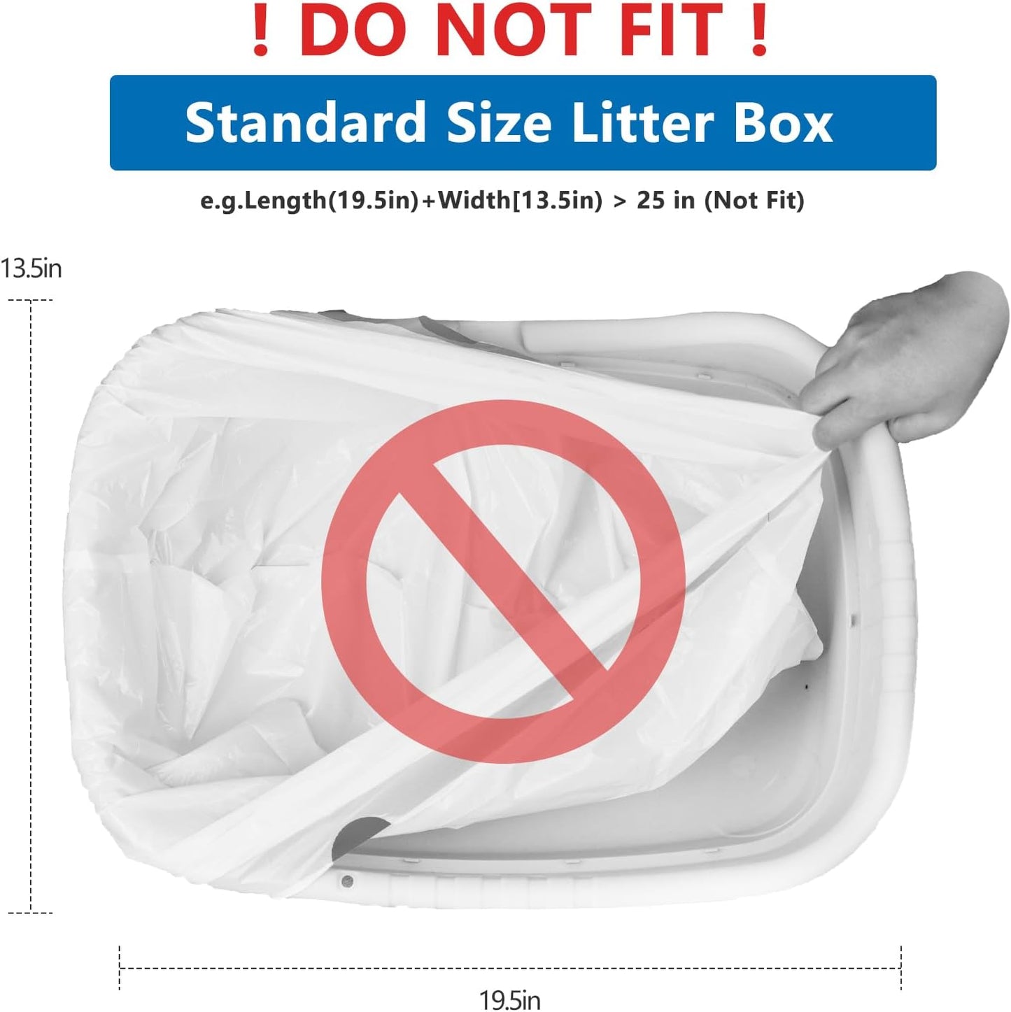 Sixty pack of disposable waste bags for robotic pet litter pans