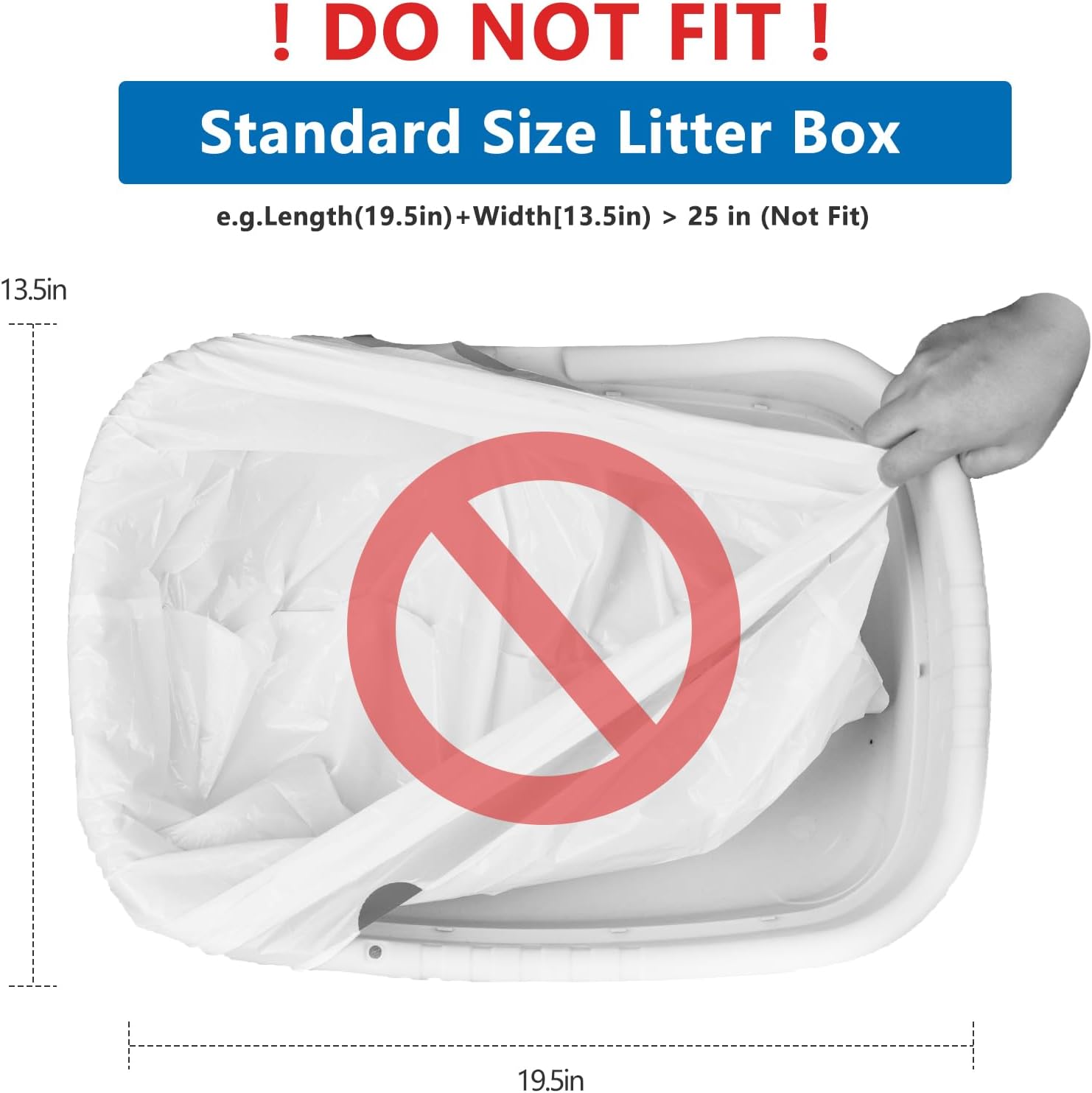 Sixty pack of disposable waste bags for robotic pet litter pans