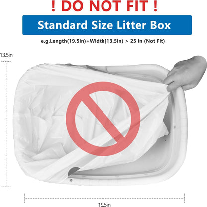 Sixty pack of disposable waste bags for robotic pet litter pans