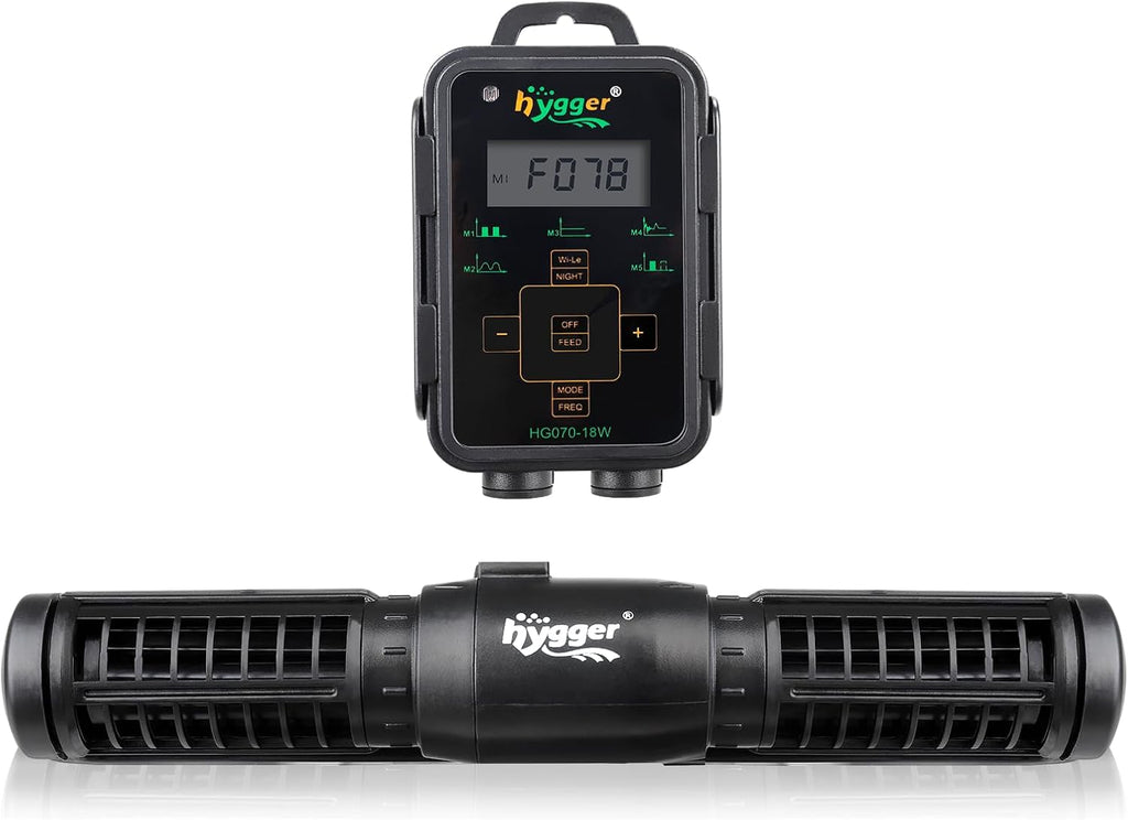 Hygger aquarium wave maker cross flow pump front view in premium aquarium setup